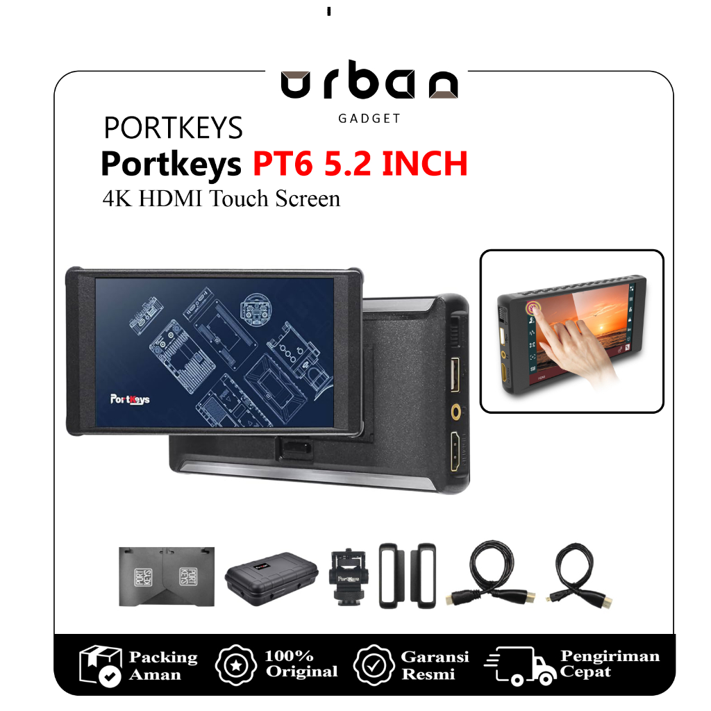 Portkeys PT6 5.2” カメラモニター 100%P3 IP耐指紋性超軽タッチ
