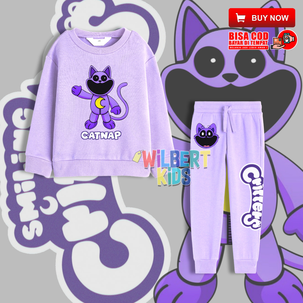 Jual Setelan Anak Catnap / Sweater Jogger Anak Catnap Poppy Playtime