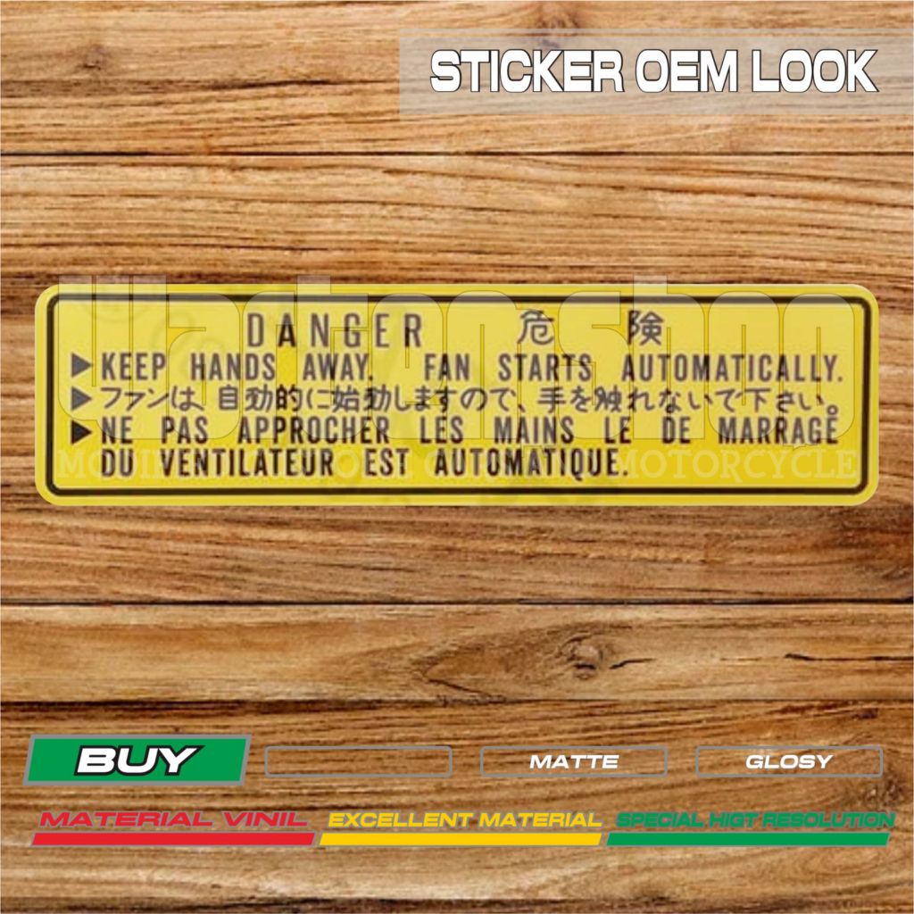 Jual Stiker Danger Fan Automatically | Shopee Indonesia