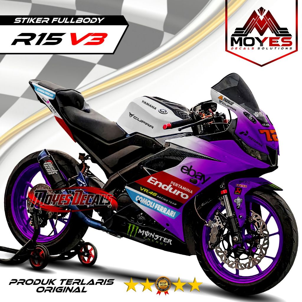 Jual Decal R15 V3 Stiker Fullbody Design Gaya Balap | Shopee Indonesia