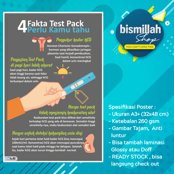 Jual Poster 4 fakta test pack | Shopee Indonesia