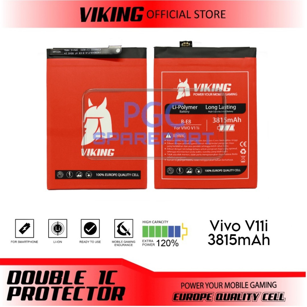 Jual Baterai Double Power Viking B-E8 / BE8 / Vivo V11 / V11i / 1804 ...