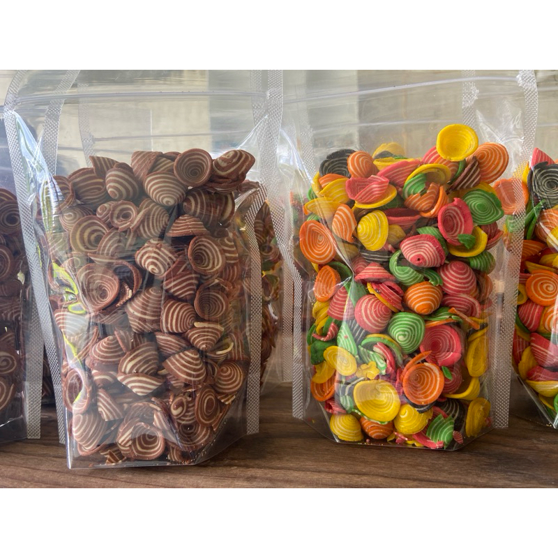 Jual Snack Kuping Gajah Mini Rainbow Cokelat Kue Contong Mini Shopee