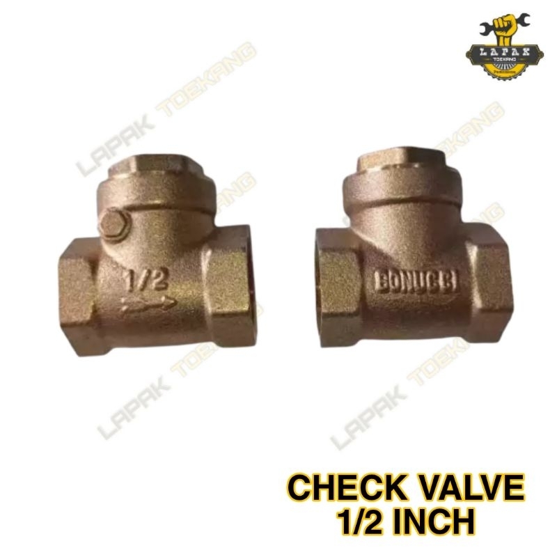 Jual Check Valve 1/2 Inch Kuningan Satu Arah | Shopee Indonesia