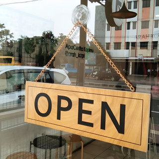 Jual Sign Board Open Closed Signage Plang Papan Kayu Tanda Tulisan Buka ...