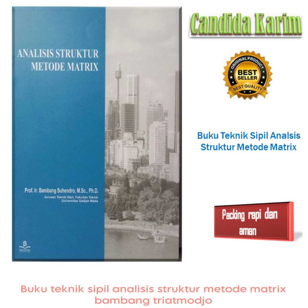 Jual Buku teknik sipil analisis struktur metode matrix bambang ...