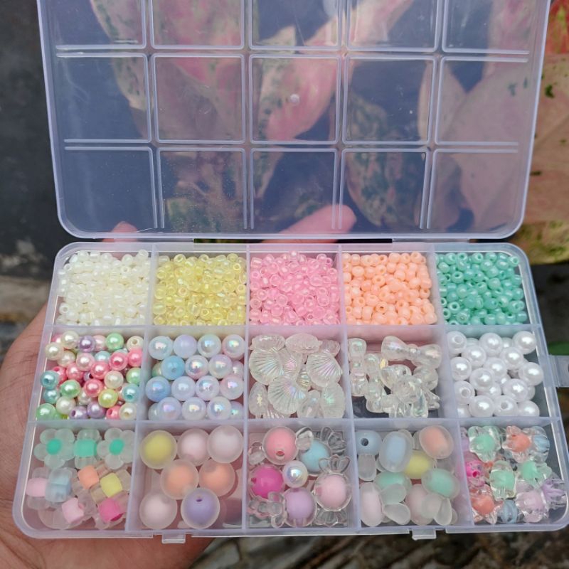 Jual Manik2 Mote Payet Pasir glossy - Doff 3mm/4mm + Toping Set Box ...