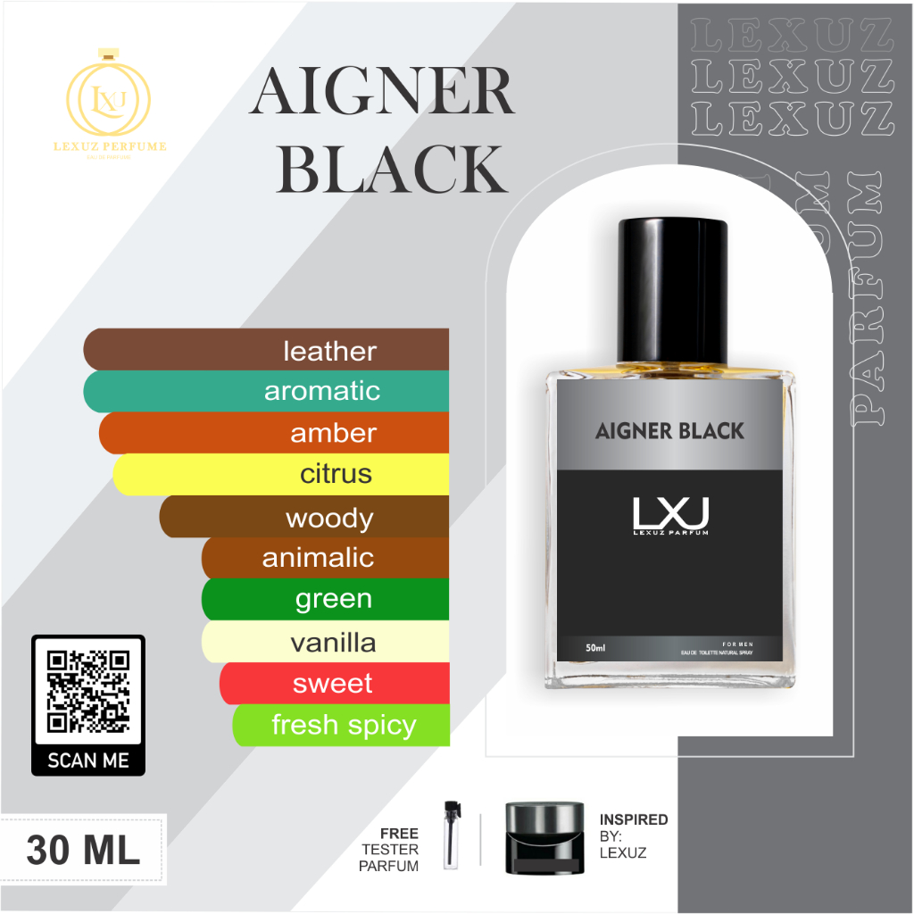 Lexuz Parfum Aigner Blacck 100% Super Tahan Lama Parfum Pria Wanita Tahan  24Jam Super Murah