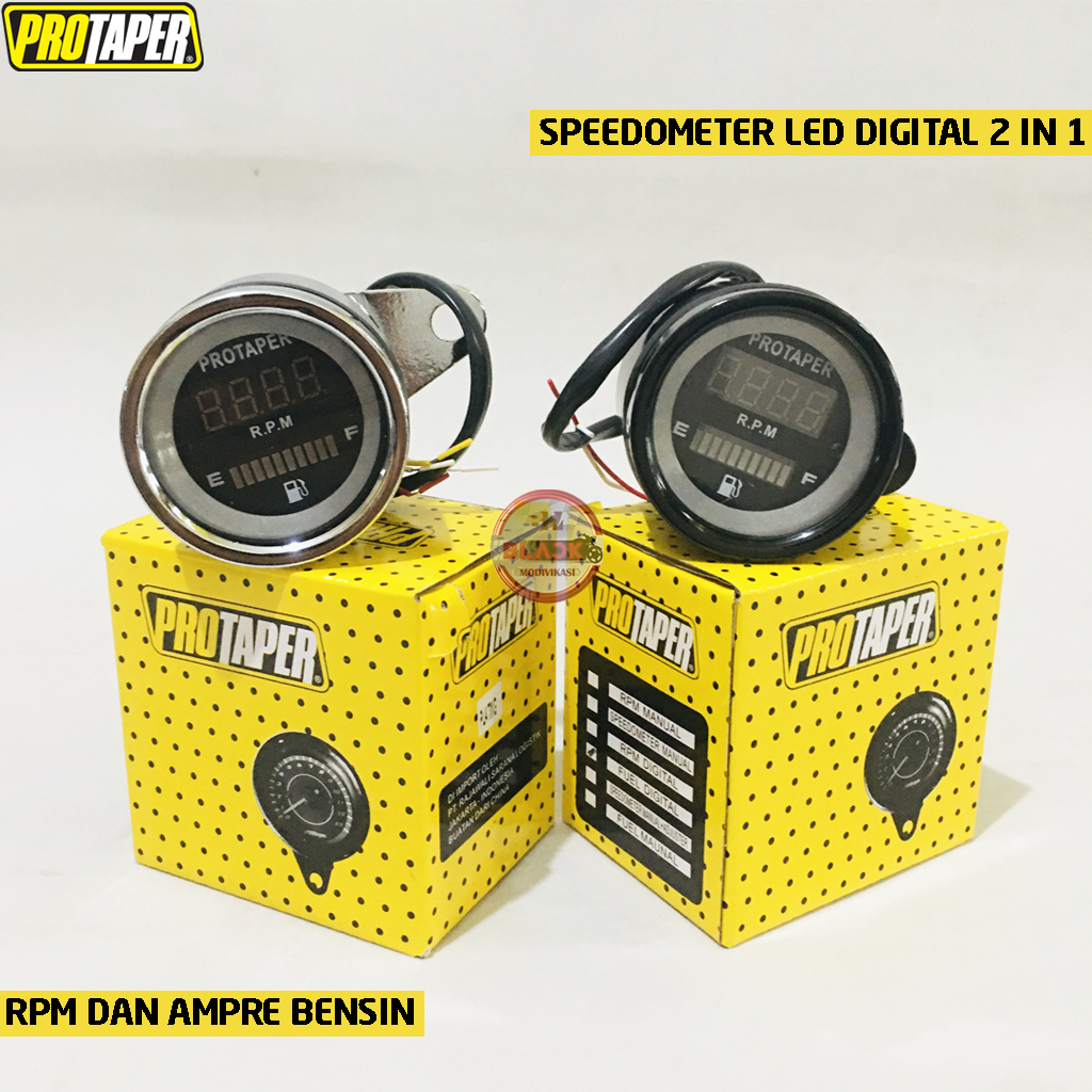 Jual Speedometer Led Fuel Meter 2 in 1 Speedo spido RPM Dan Ampere