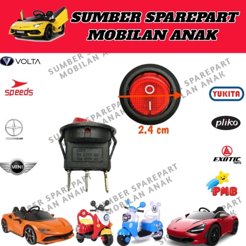 Jual TOMBOL SAKLAR ON OFF BULAT MOBILAN AKI ANAK MOTOR AKI ANAK 6 VOLT ...