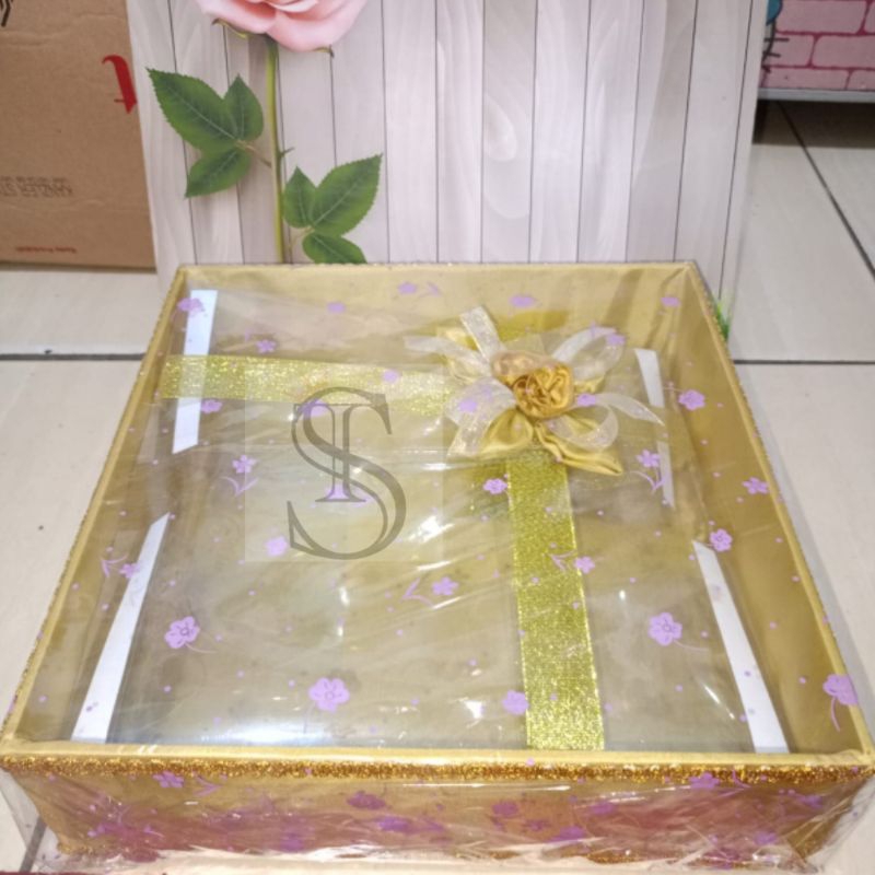 Jual Kotak Hantaran Seserahan Tutup Mika Pita Kue Satuan Shopee Indonesia 8143