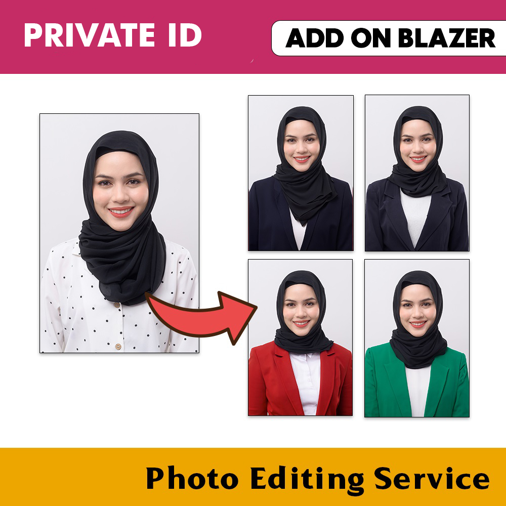 Jual Edit Gambar Passport Visa Lesen Umrah Resume Photo Editing Service Add On Blazer 6740