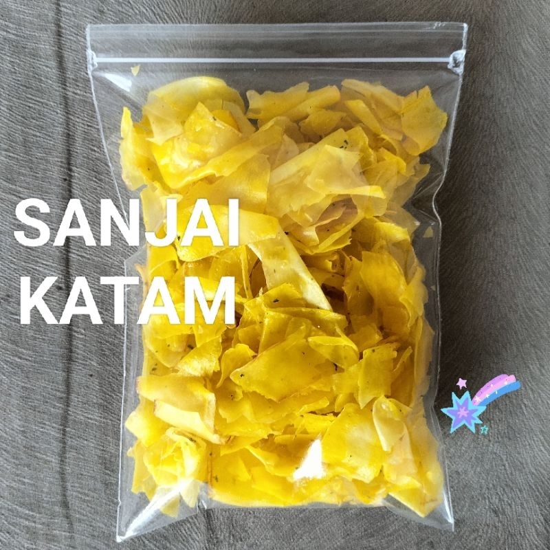 Jual KERUPUK SANJAI KATAM Kuning khas Bukittinggi 200gr | Shopee Indonesia