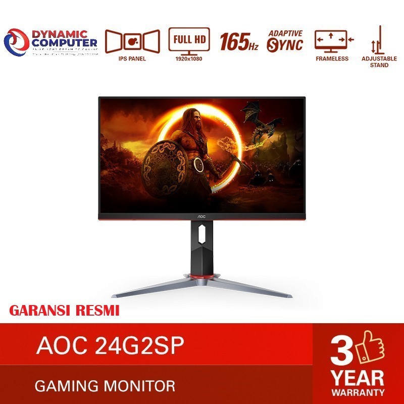 Jual Led Aoc 24g2sp 23 8 Inch Ips 165hz 1ms Full Hd Gaming Monitor