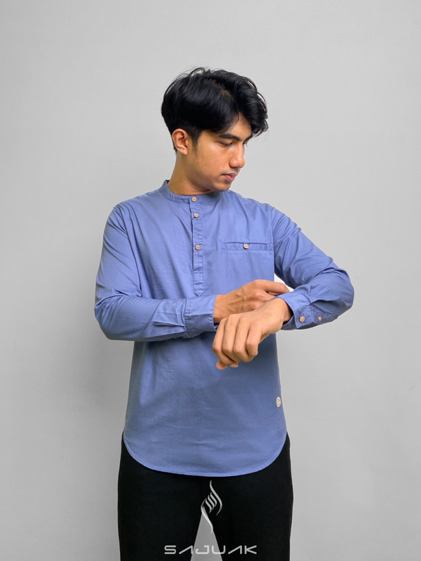 Jual SAJUAK - Koko Basic Polos Lengan Panjang /Pakaian Pria/Baju Muslim ...