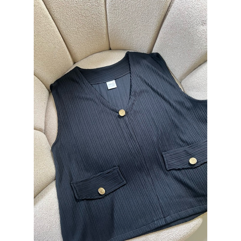 Jual Pleats knit vest | Shopee Indonesia