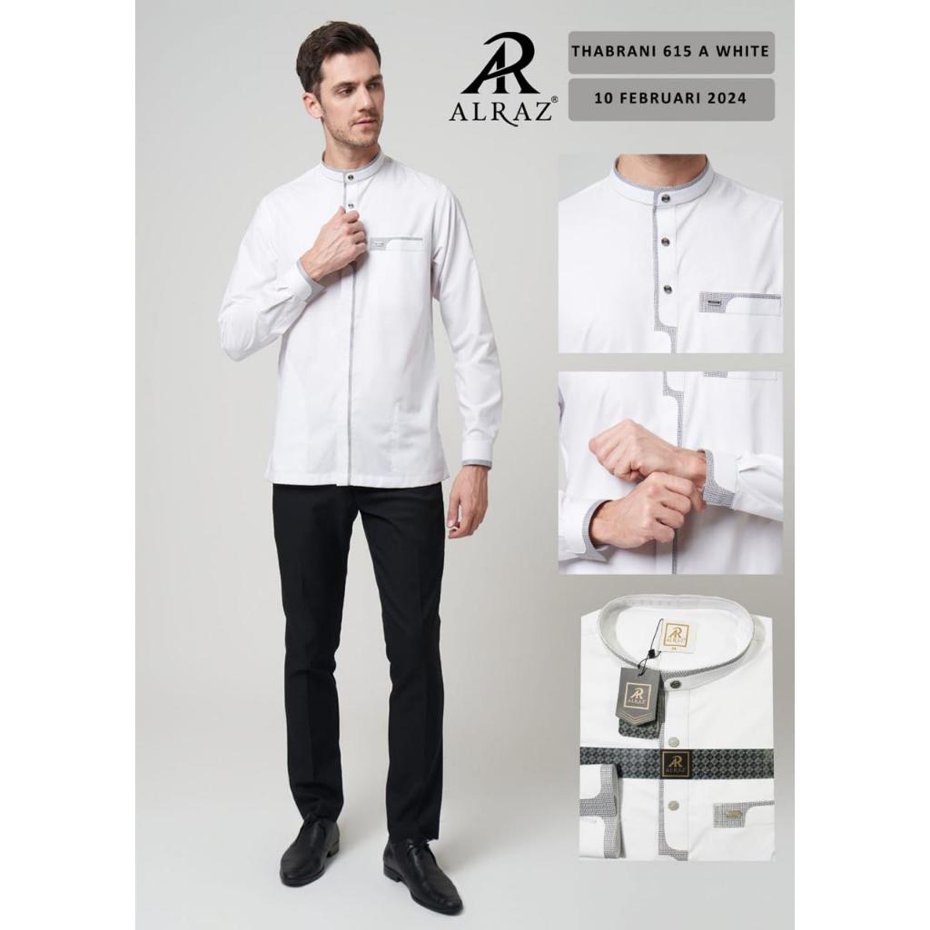 Jual Baju Koko Alraz Baju Koko Dewasa Putih Lengan Panjang ( COD