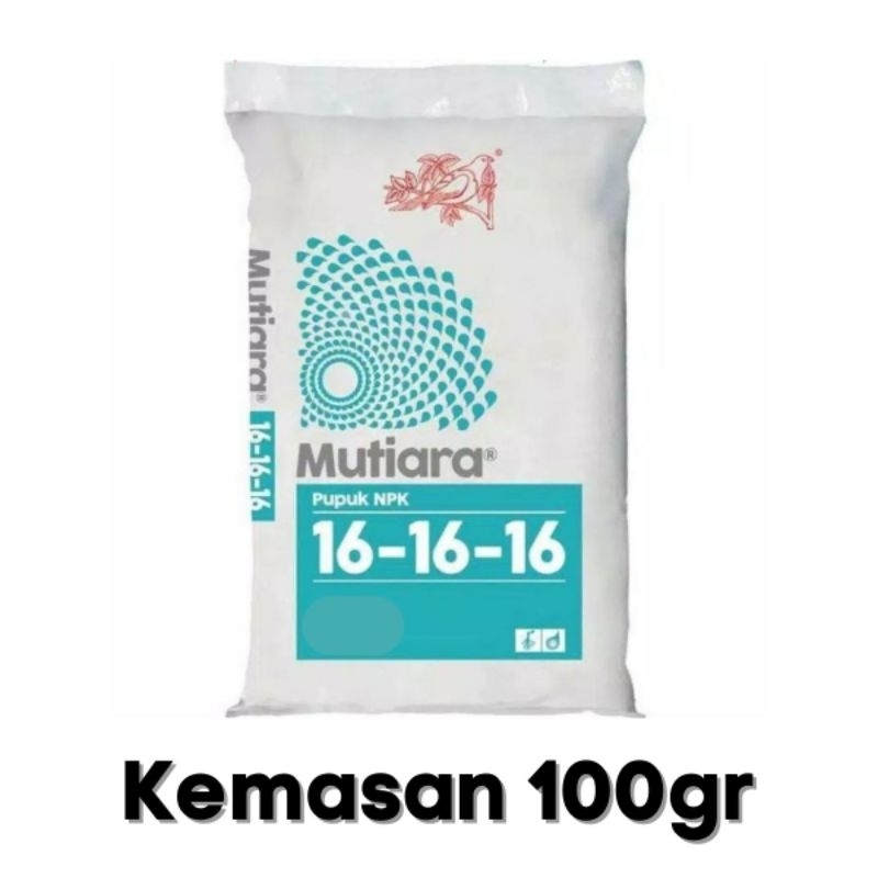 Pupuk NPK mutiara 16-16-16 untuk segala tanaman repack 100gr