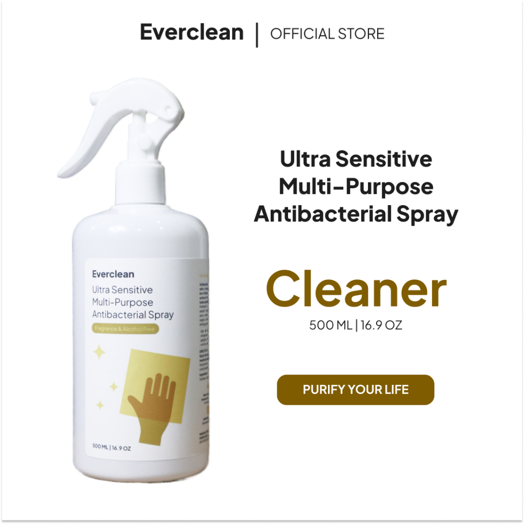 Jual Everclean Ultra Sensitive Multi-Purpose Antibacterial Spray 500ml ...