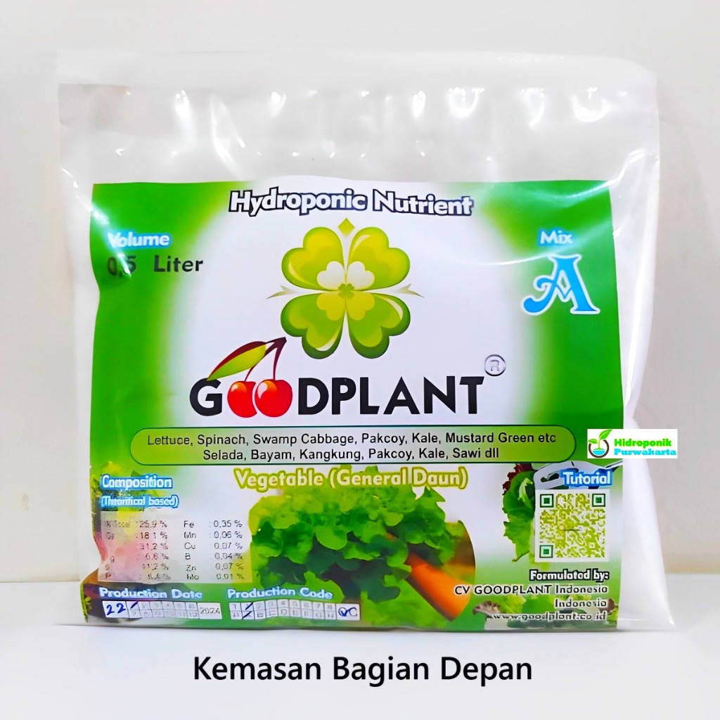 Jual Pupuk Nutrisi Hidroponik Ab Mix Sayuran Daun Goodplant Untuk Total