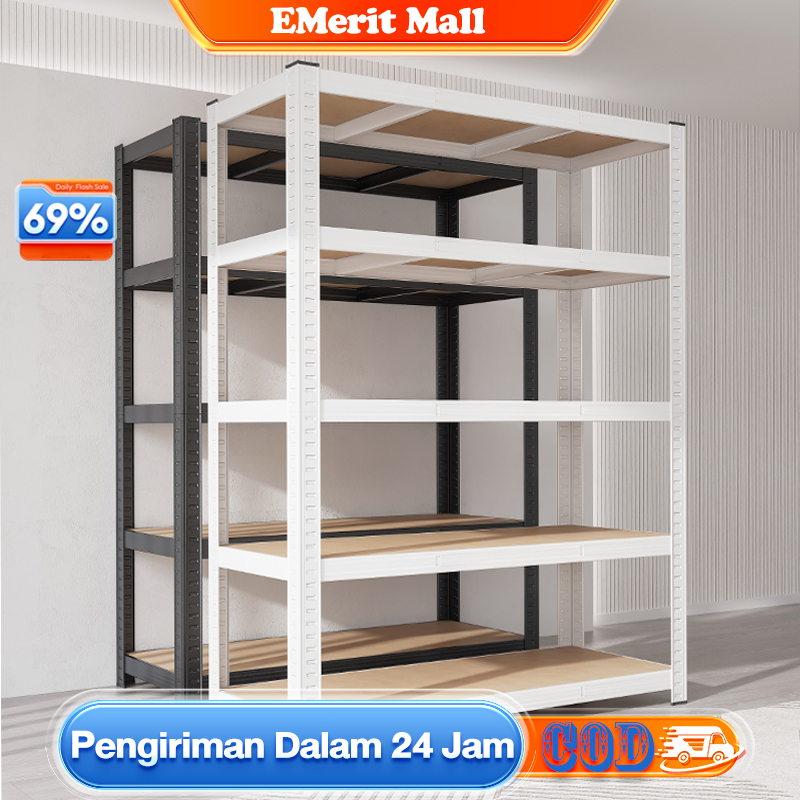 Jual Rak Besi Siku 6 Tingkat Rak Gudang Serbaguna 200CM Rak Susun Besi ...