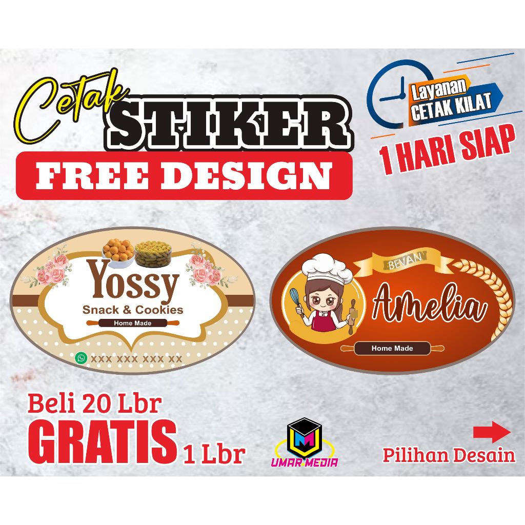 Jual Stiker Cromo isi 81 pcs Label Produk Makanan & Minuman Bisa Pakai ...