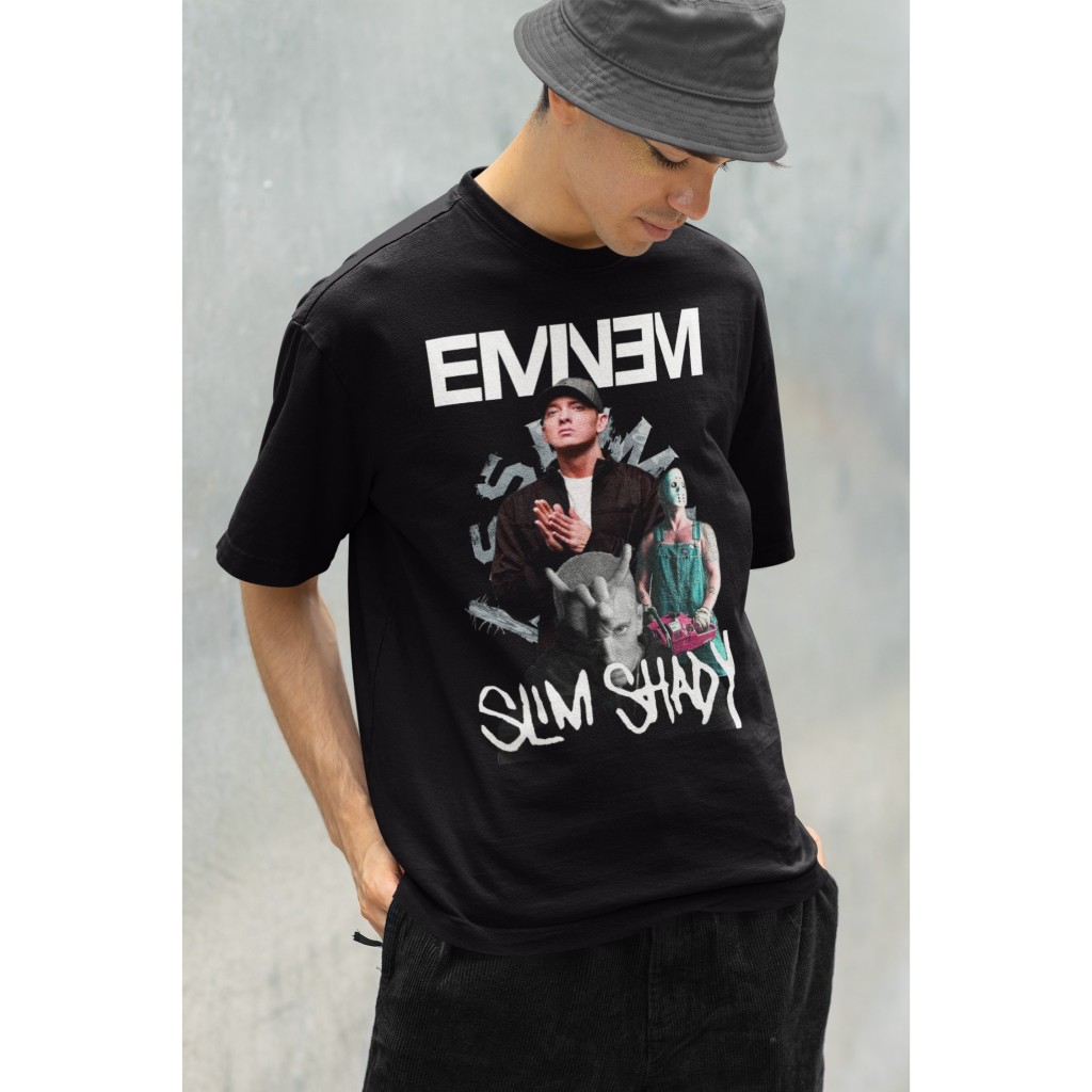 Jual Uk Unicloth Kingdom Kaos Eminem Kaos Eminem Hitam Shopee Indonesia 