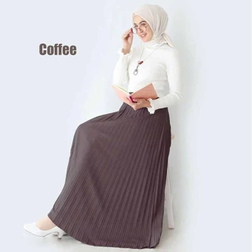 Rok Plisket Wanita Bahan Hyget Premium Lentur