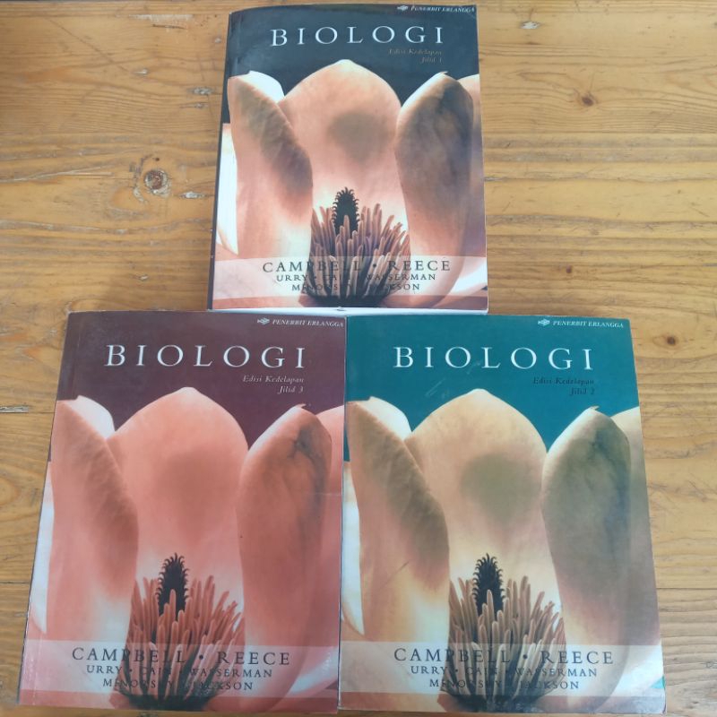 Jual BUKU BIOLOGI CAMPBELL REECEE EDISI KEDELAPAN JILID 1,2,3 PENERBIT ...