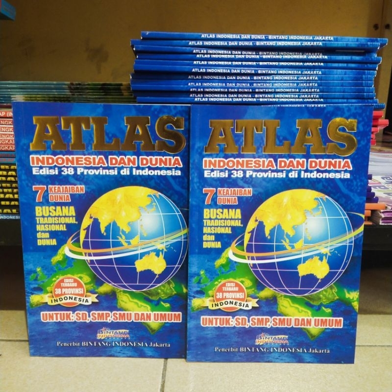 Jual Atlas Indonesia & Dunia Edisi Terbaru 38 provinsi | Shopee Indonesia