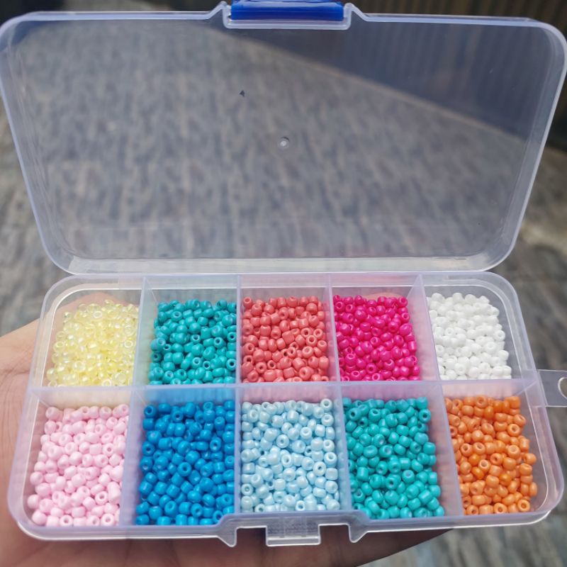 Jual Mote Pasir 3mm 8/o free Box (Tanpa Senar) COD Murah | Shopee Indonesia