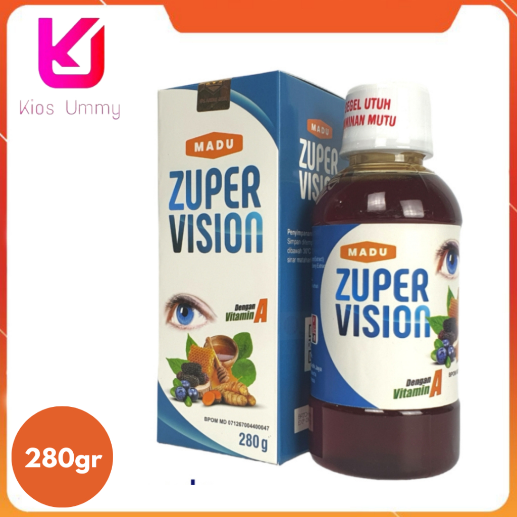 Jual Madu Super Vision Ekstrak Bilberry 280 gram BPOM Obat Mata Katarak ...