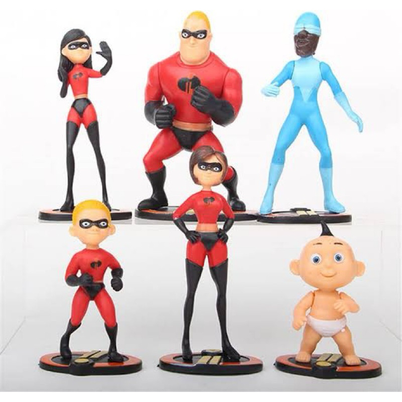 Jual Mini Figure The Incredibles 6 pcs (Mr.Incredibles, Elastigirl ...