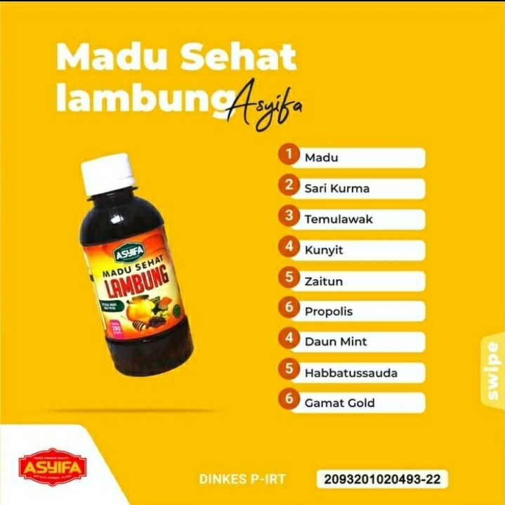 Jual Madu Sehat Lambung Asyifa Special Typus And Maag Madu Lambung Akut