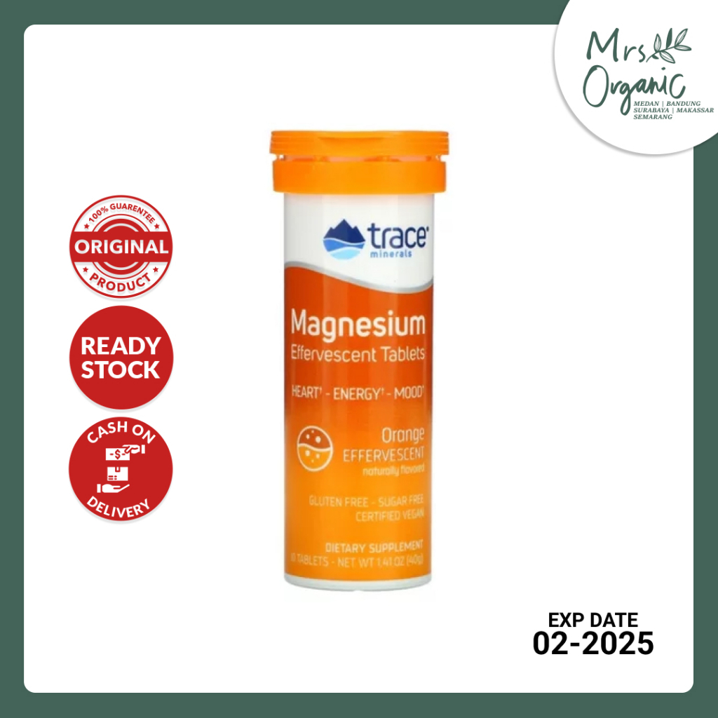 Jual Trace Minerals Magnesium Effervescent Orange 10 Tablet Minuman