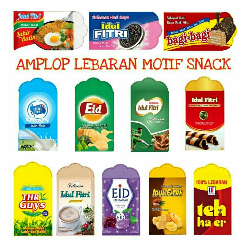 Jual Amplop Lebaran Motif Snack Lembar Shopee Indonesia