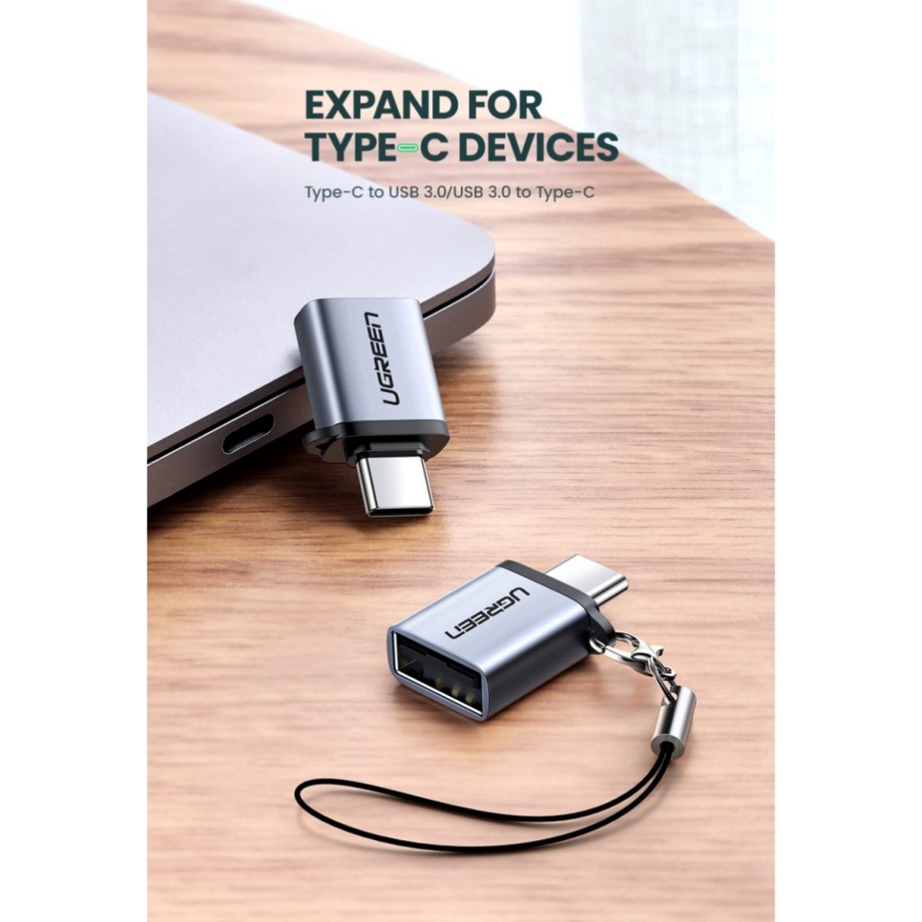 Jual UGREEN Adapter OTG USB 3.1 Type C To USB 3.0 Female 50283 | Shopee ...