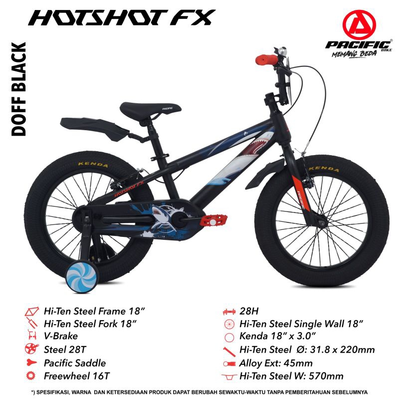 Jual Sepeda BMX 18 inc PACIFIC HOTSHOT FX Ban Jumbo 3.0 | Shopee Indonesia