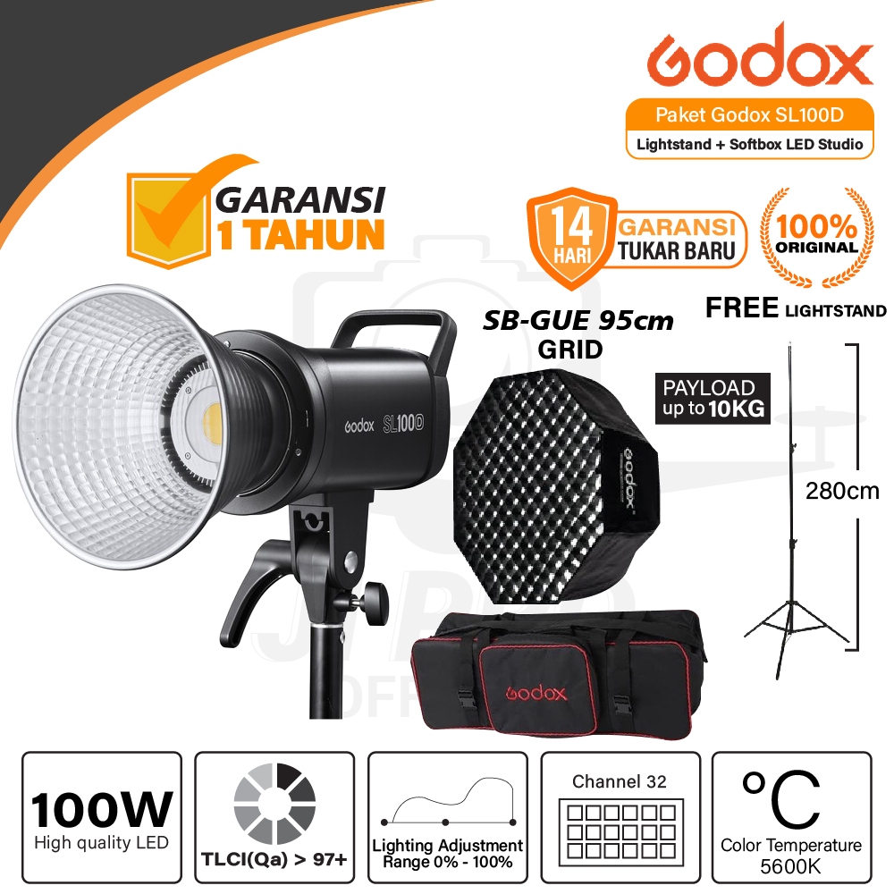 Jual Godox Sl D Sl D Sl D Paket Lightstand Softbox Tas Original Shopee Indonesia