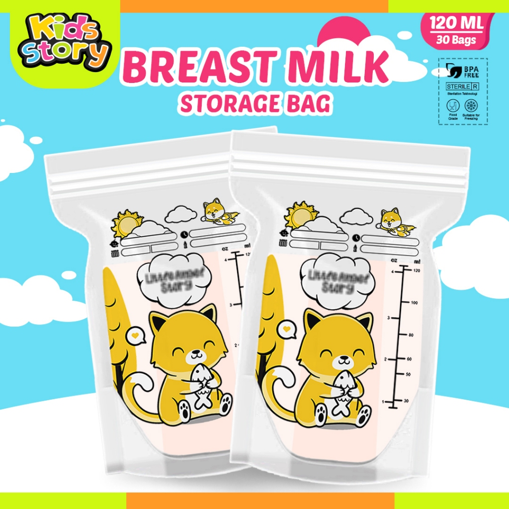 KANTONG ASI SUSU BAYI 120ml BABY BREAST MILK Storage Bag ASIP 30pcs Plastik ASI Anak Kantong ASIP Air Susu Ibu Kantong Plastik Susu Polos Tas Perlengkapan ASI Ibu Bayi
