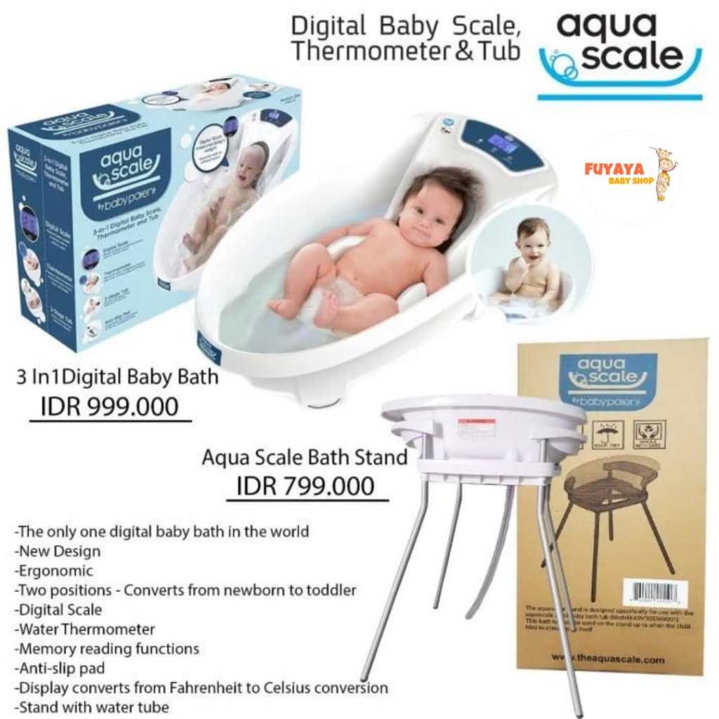 Jual Baby Bath AquaScale White / Bath Stand Kaki Bak Mandi Bayi Aqua Scale Shopee Indonesia