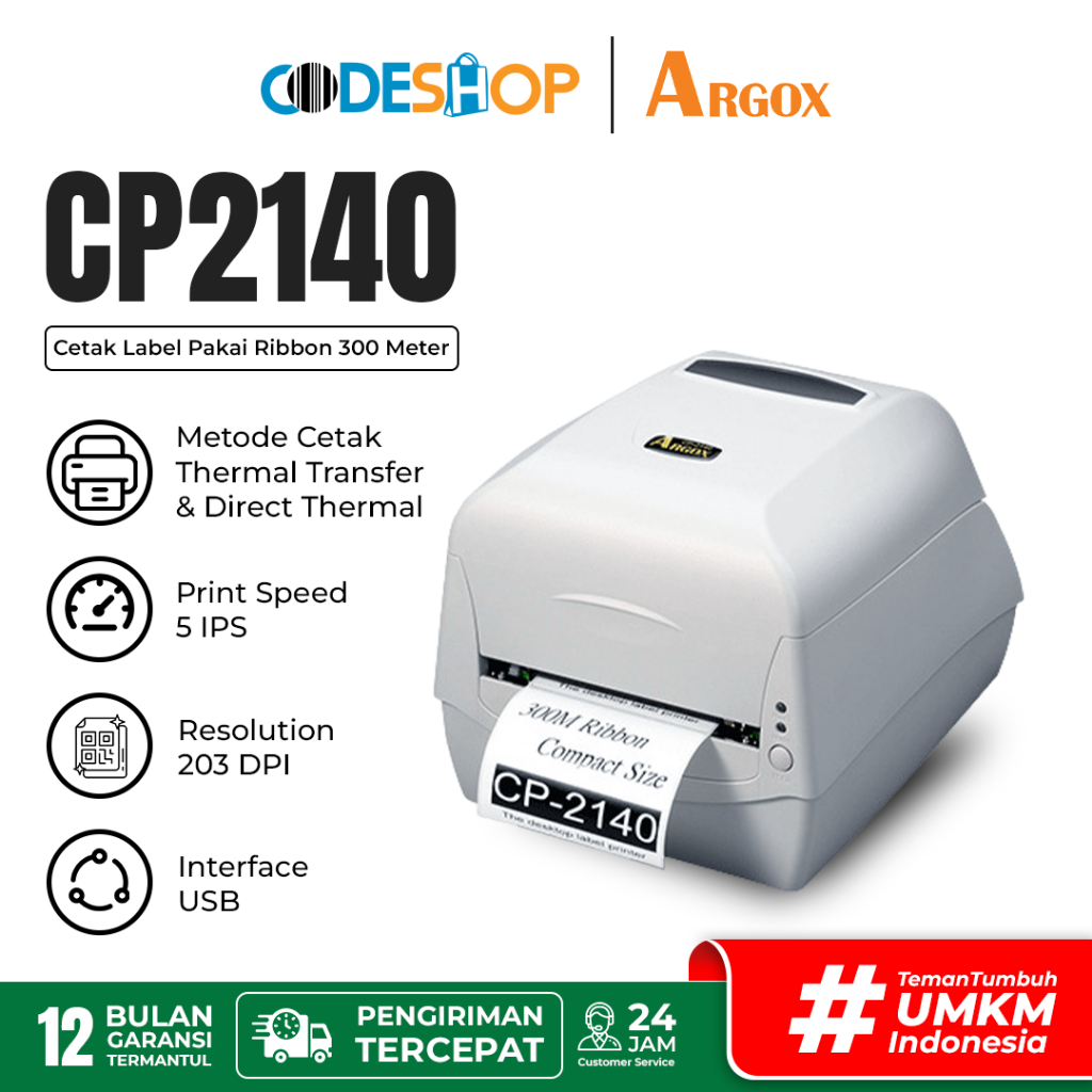 Jual Printer Label ARGOX CP 2140 ARGOX CP2140 203dpi Sticker Barcode ...