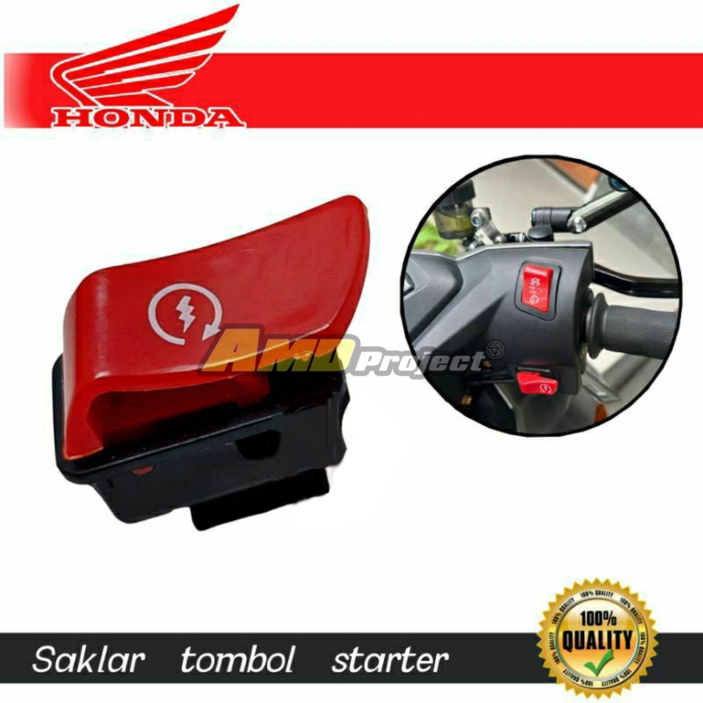 Jual Saklar Starter Engine Tombol Warna Merah Vietnam Switch Mesin Motor Honda Vario Merah