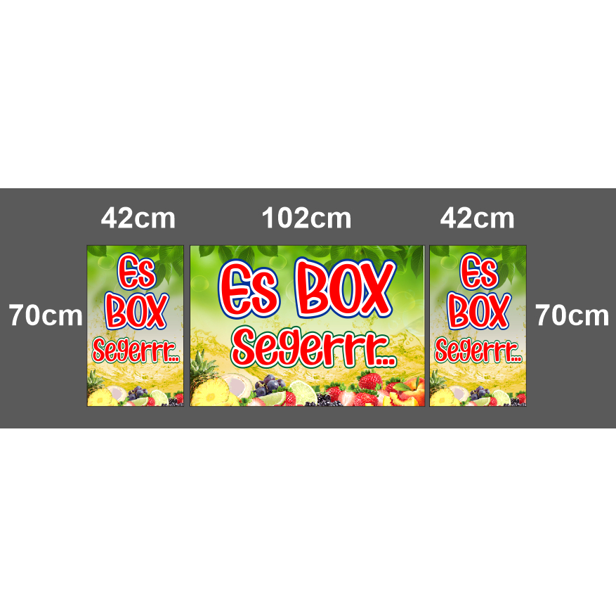 Jual Custom Banner Rombong Booth 1 Paket Es Box Shopee Indonesia