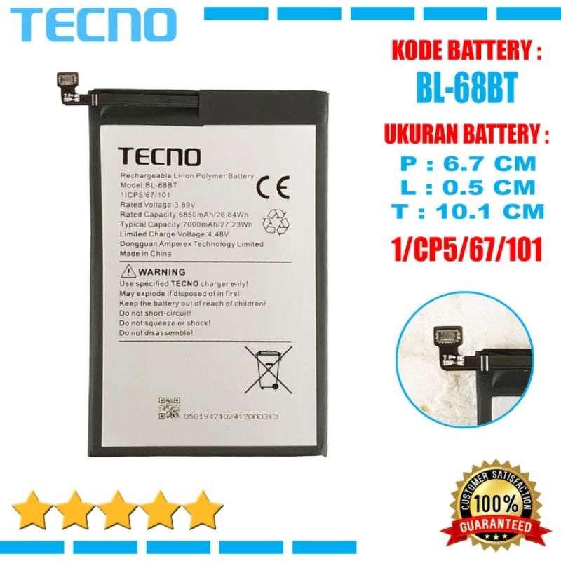 7000mAh Batterie de Remplacement pour Tecno Pova Neo 2
