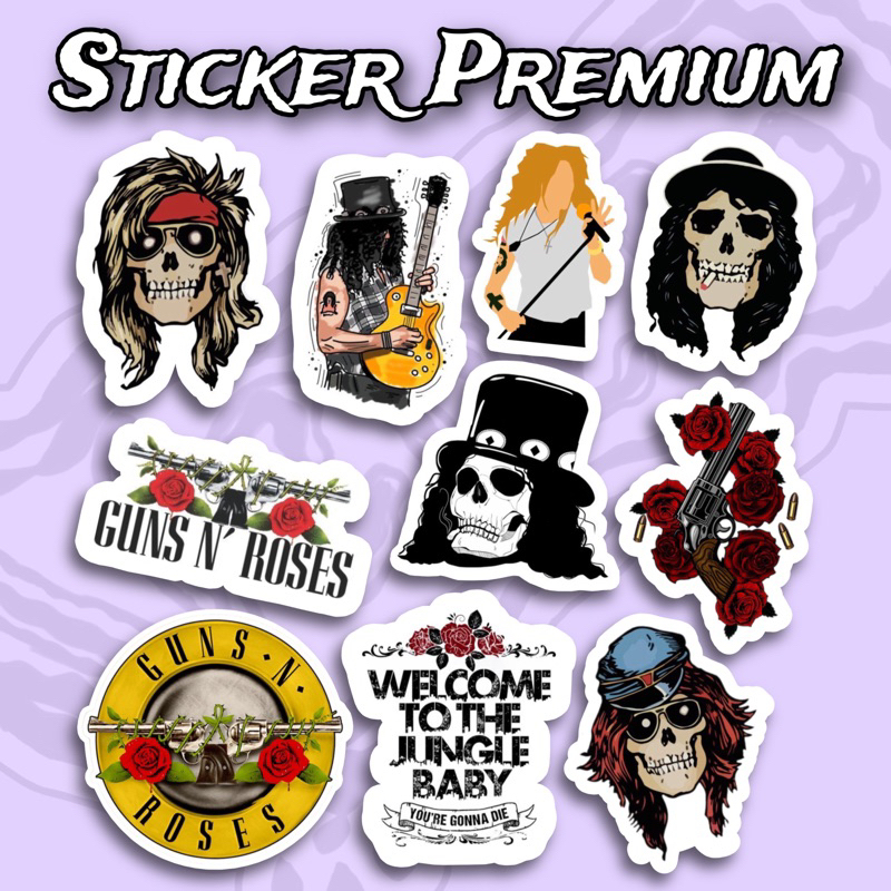 Jual Sticker Guns N Roses Pack Isi 10 Pcs Waterproof | Shopee Indonesia