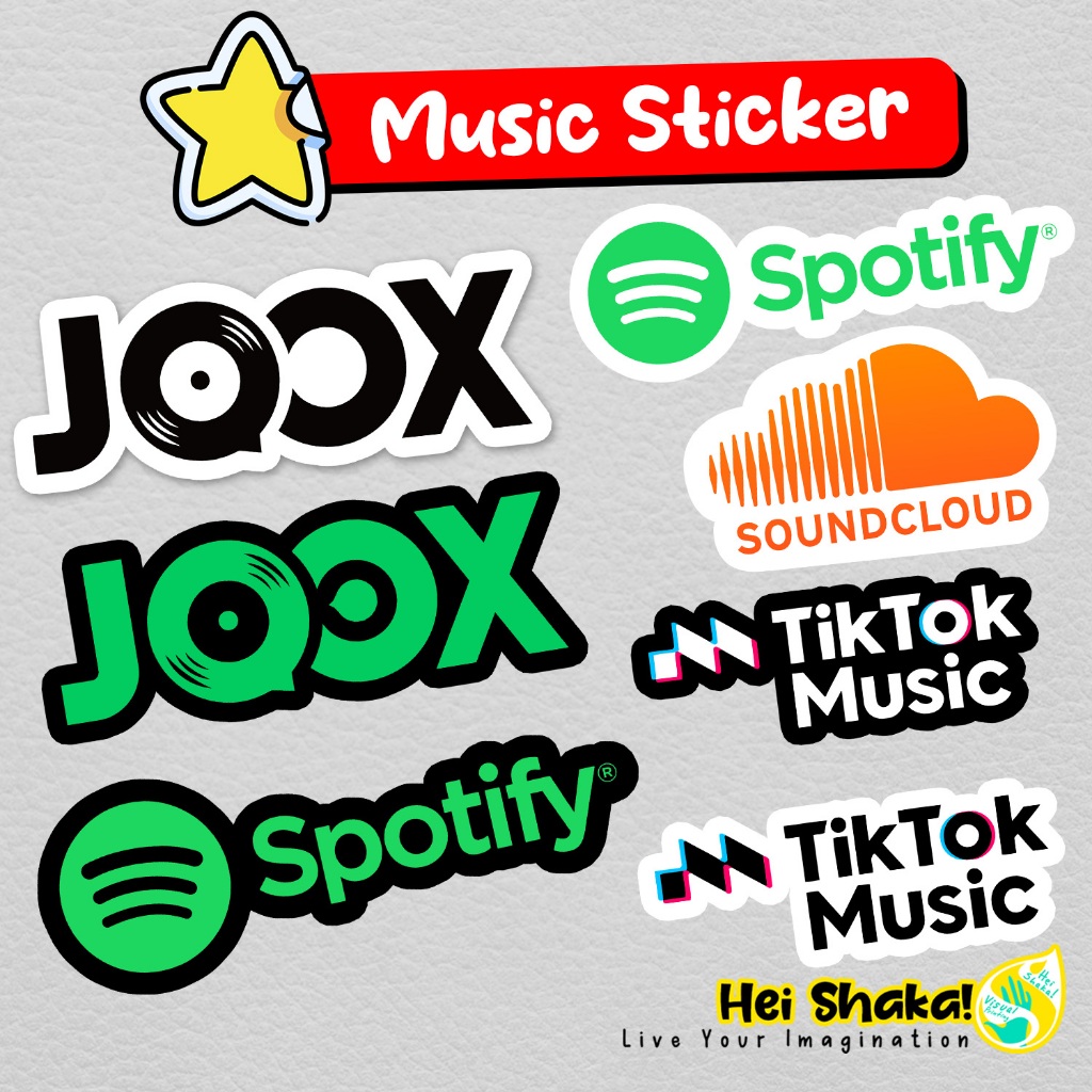 Stiker Aplikasi Musik Android  Online Sticker Apps Bahan Vinyl Anti Air