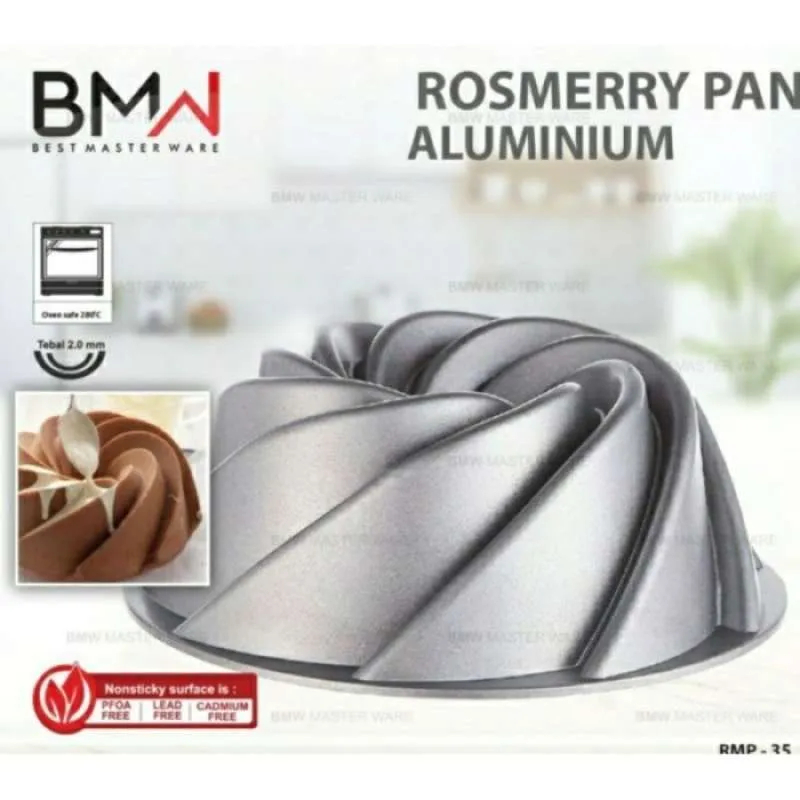 Jual Cetakan Alumunium Pan Rosemery BMW Cetakan Loyang Kue Bolu Chiffon Cake Shopee Indonesia