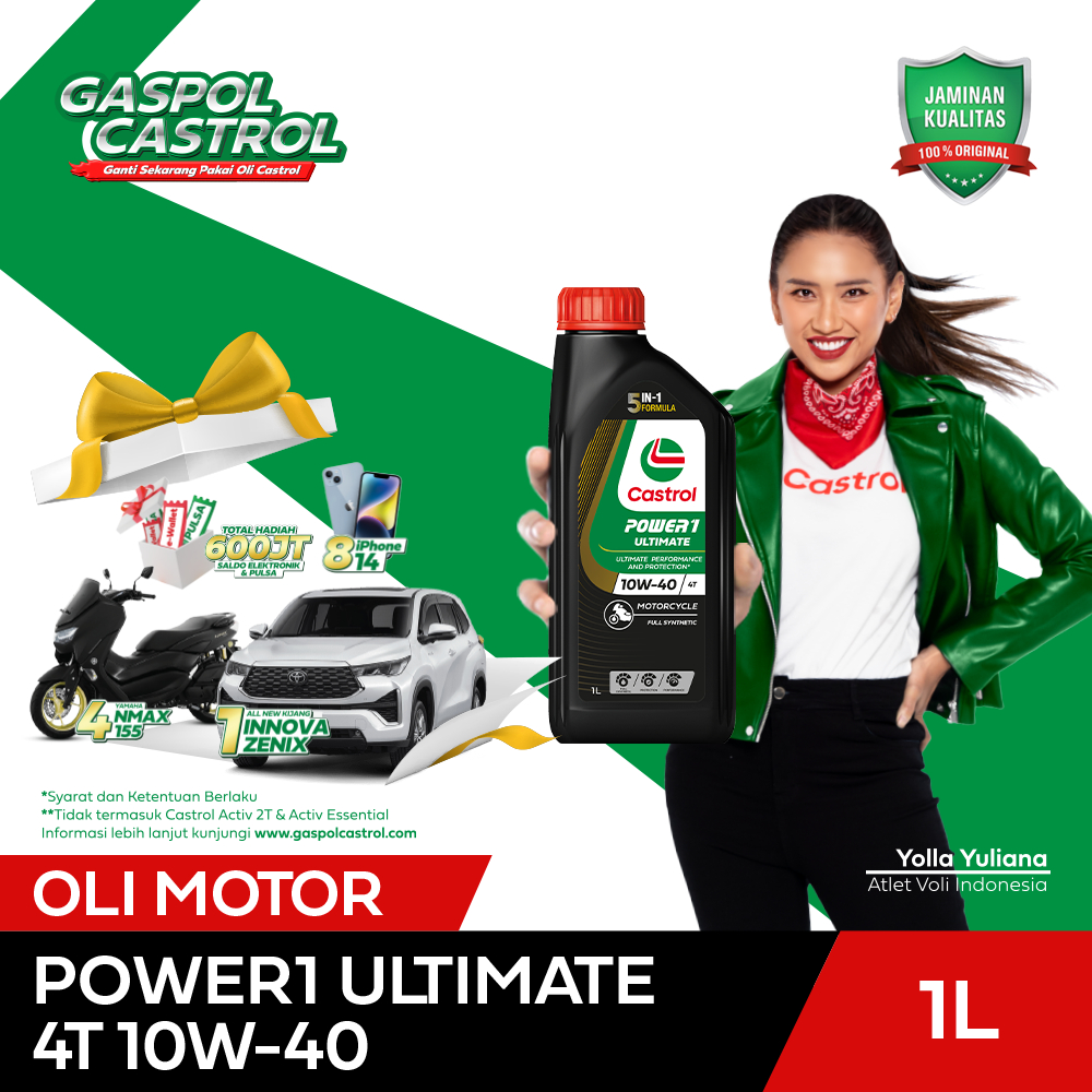 Jual Oli Mesin Motor Castrol POWER1 Ultimate 4T 10W-40 (1L) | Shopee ...