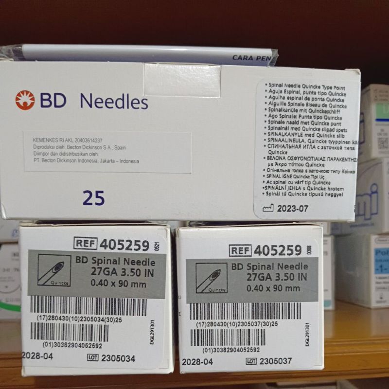 Jual Spinal Needle 27G Bd / box isi 25pc | Shopee Indonesia